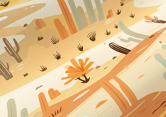 Wild West, Desert - Twist&Fit Roman Blind - Image 4